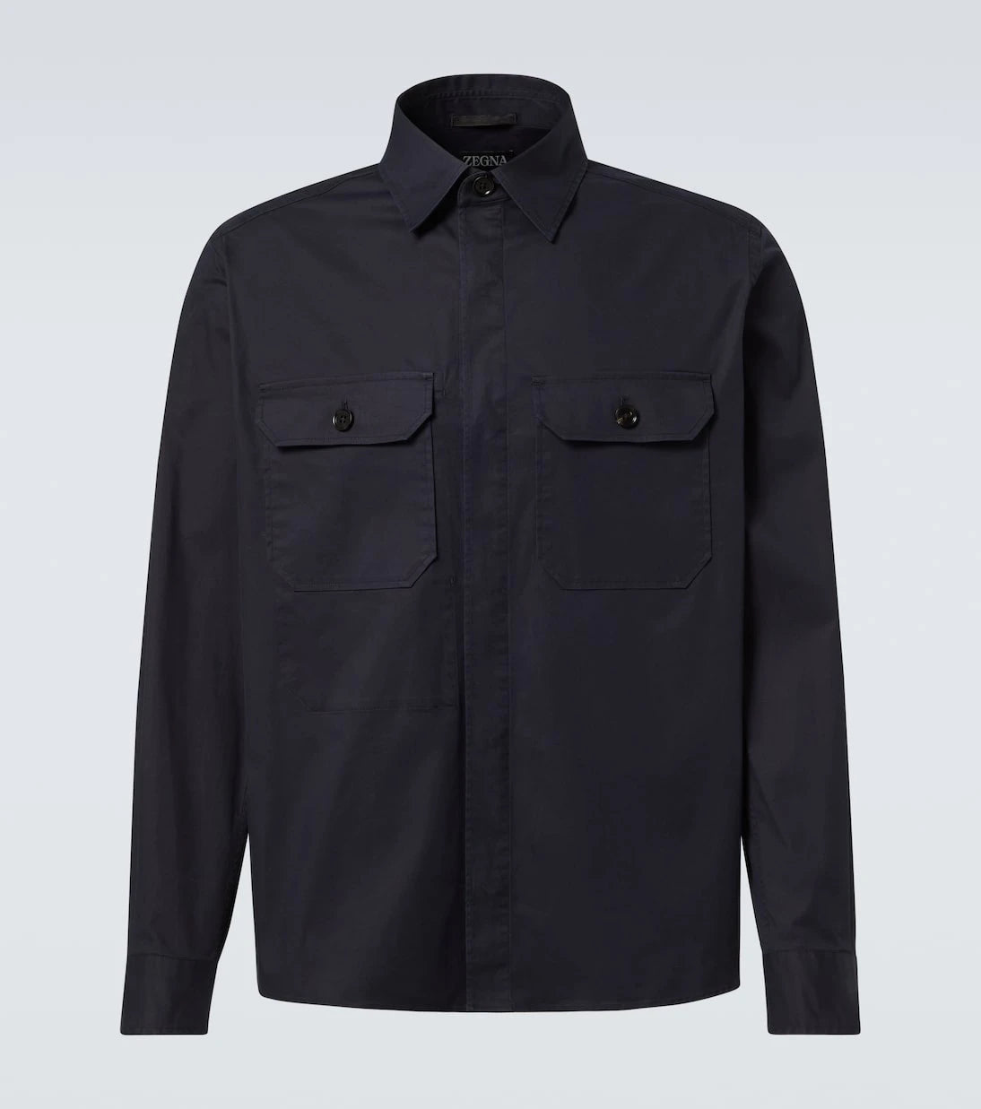 Zegna - قميص من مزيج القطن