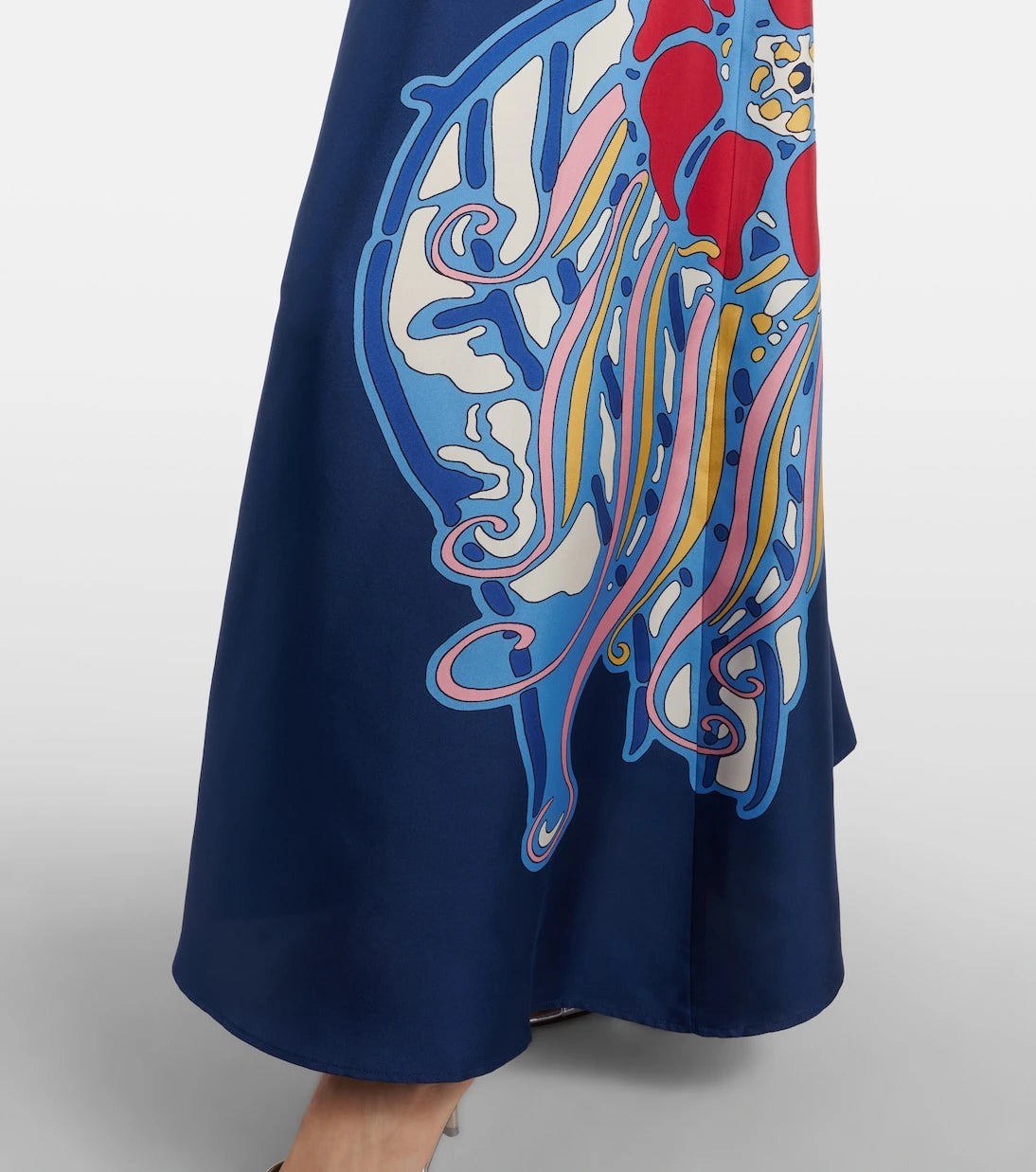 La DoubleJ - Roy printed one-shoulder silk twill maxi dress