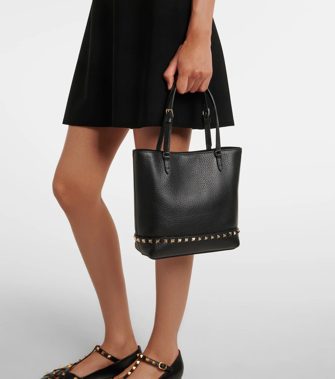 Valentino Garavani - Rockstud Small leather tote bag