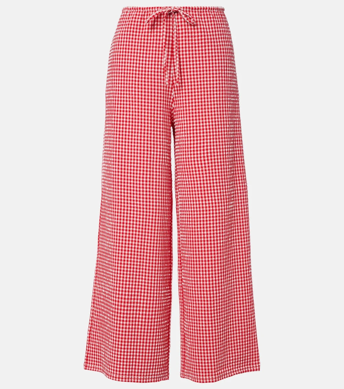 Montce - Gingham seersucker wide-leg pants