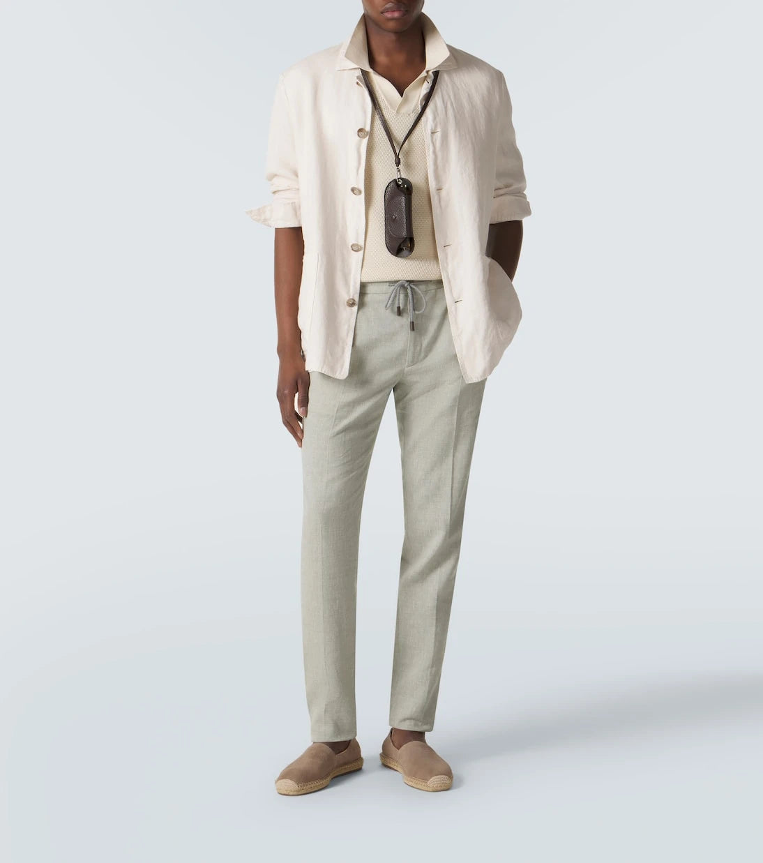 Slowear - Linen wool and silk tapered pants