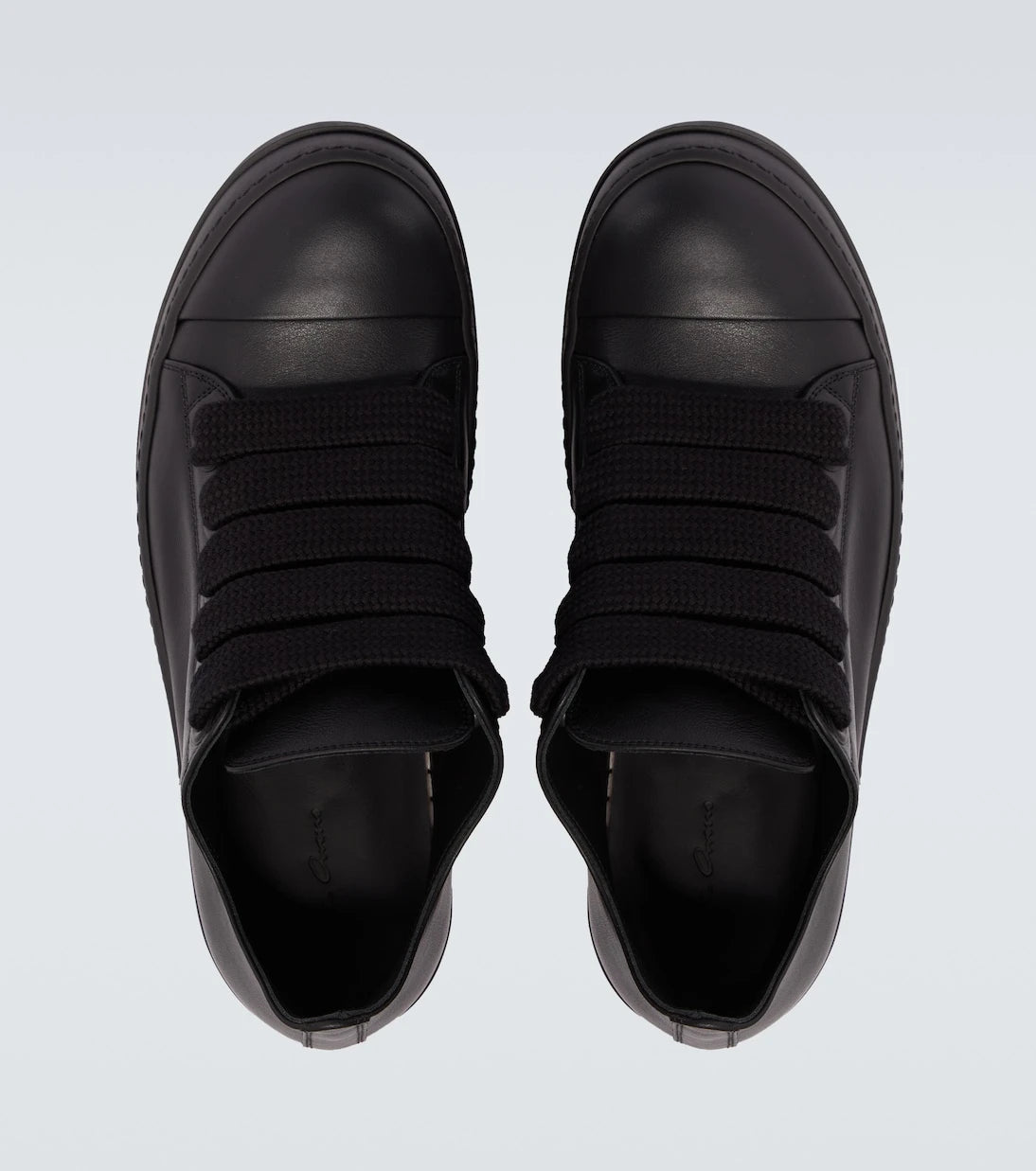 Rick Owens - Jumbolace leather low-top sneakers