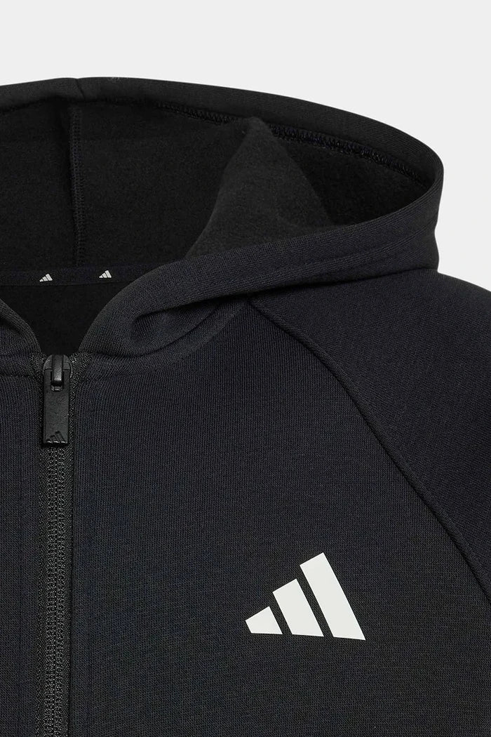adidas çocuklar için pamuklu fermuarlı kapüşonlu sweatshirt