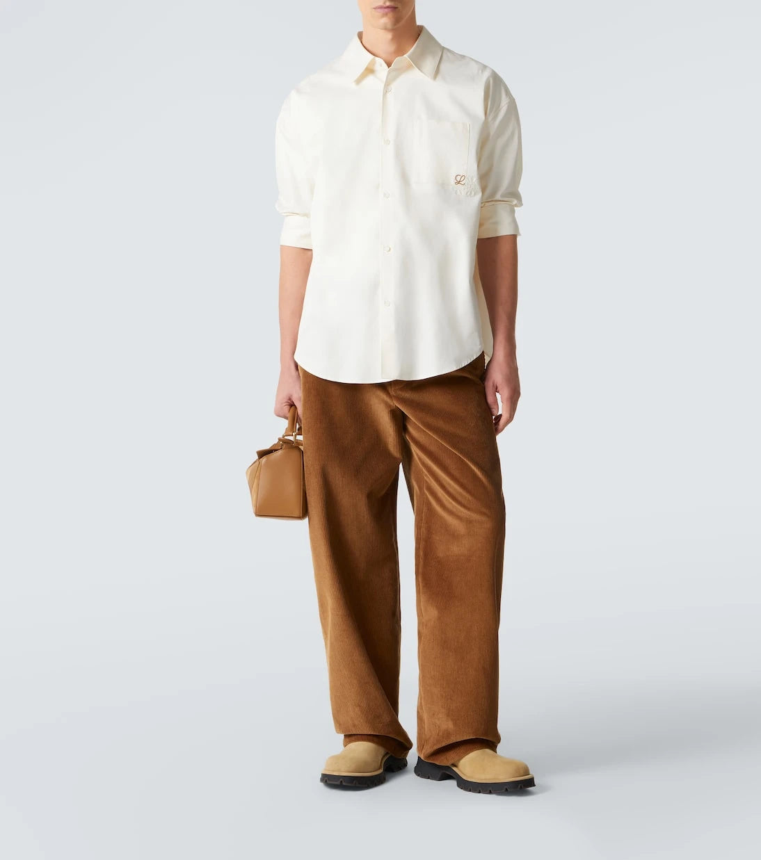 Loewe - Cotton corduroy wide-leg pants