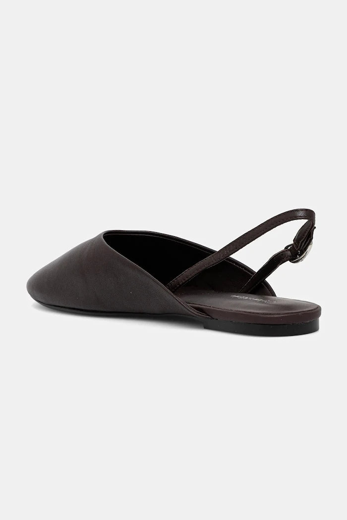 Calvin Klein OBLIQUE BALLERINA SLINGBACK LTH Deri Balerin Ayakkabı