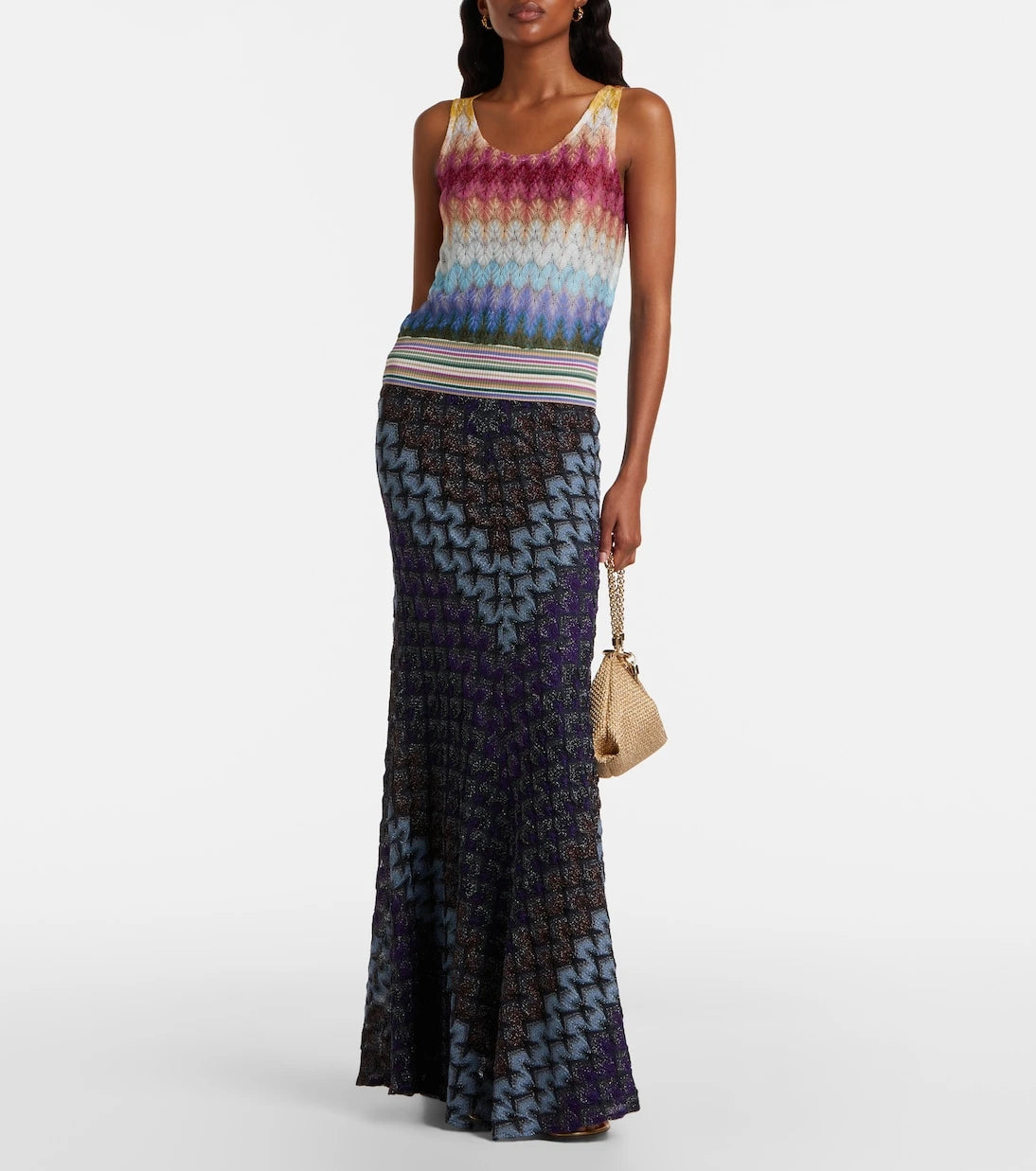 Missoni - Knitted lamé maxi skirt