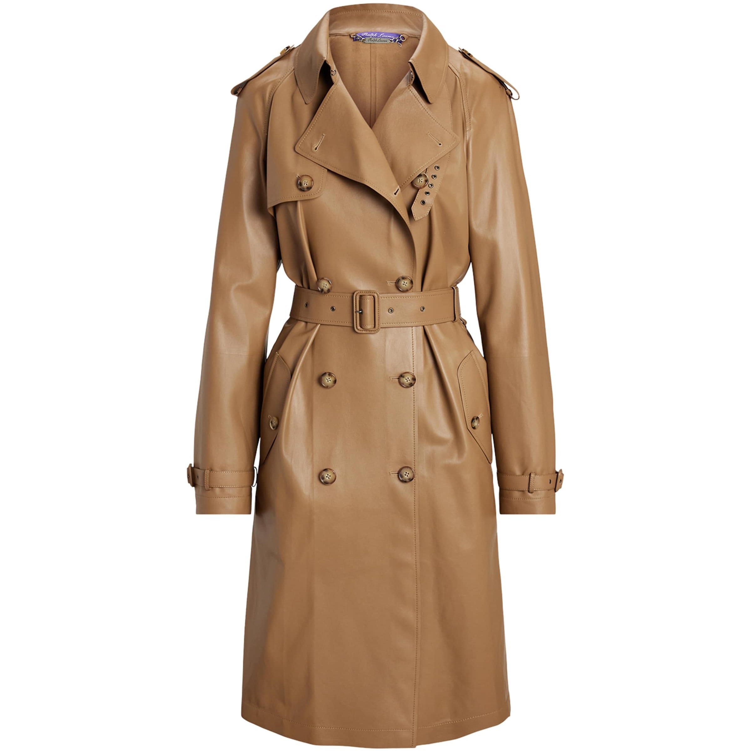 Brown Lambskin Niles Trench Coat