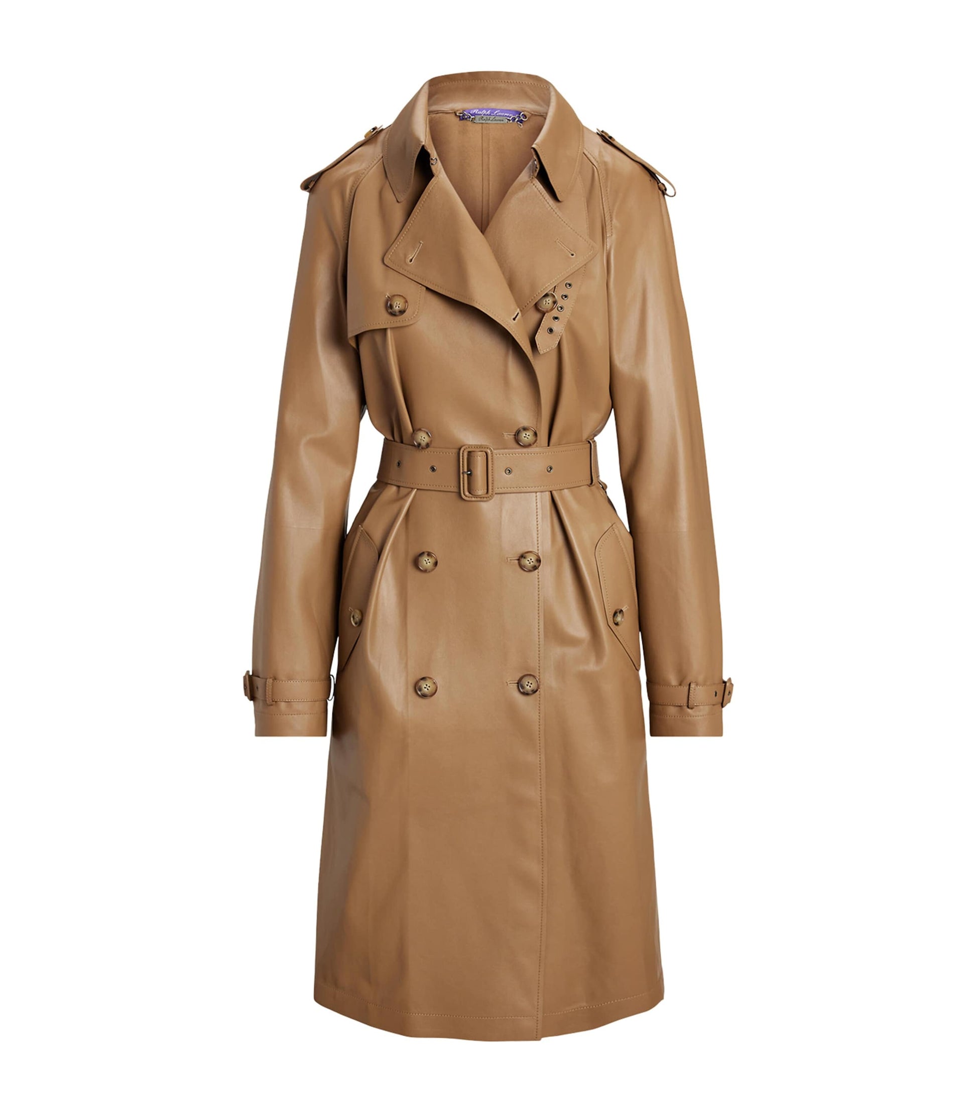 Brown Lambskin Niles Trench Coat