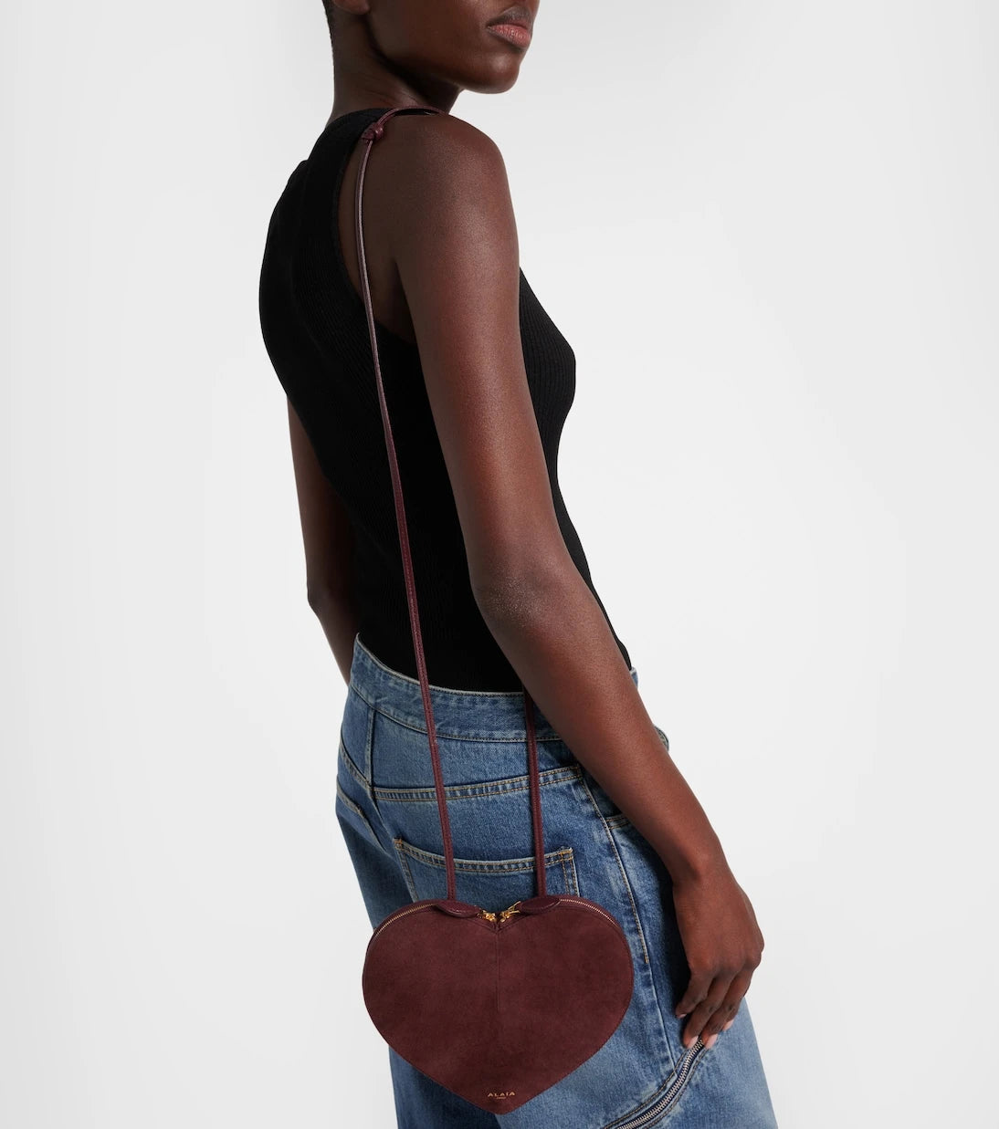Alaïa - Le Cœur suede shoulder bag