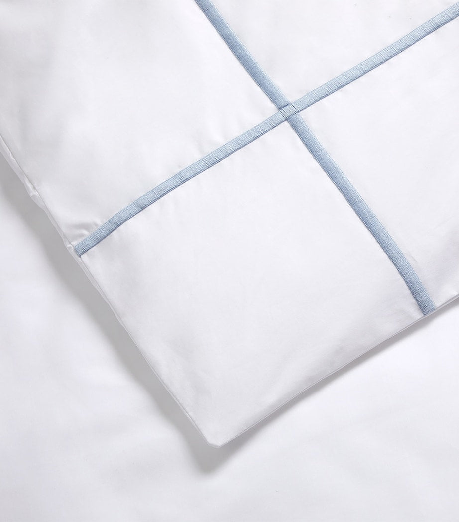 Pima Cotton Athena Celeste Double Duvet Cover (200cm x 200cm)