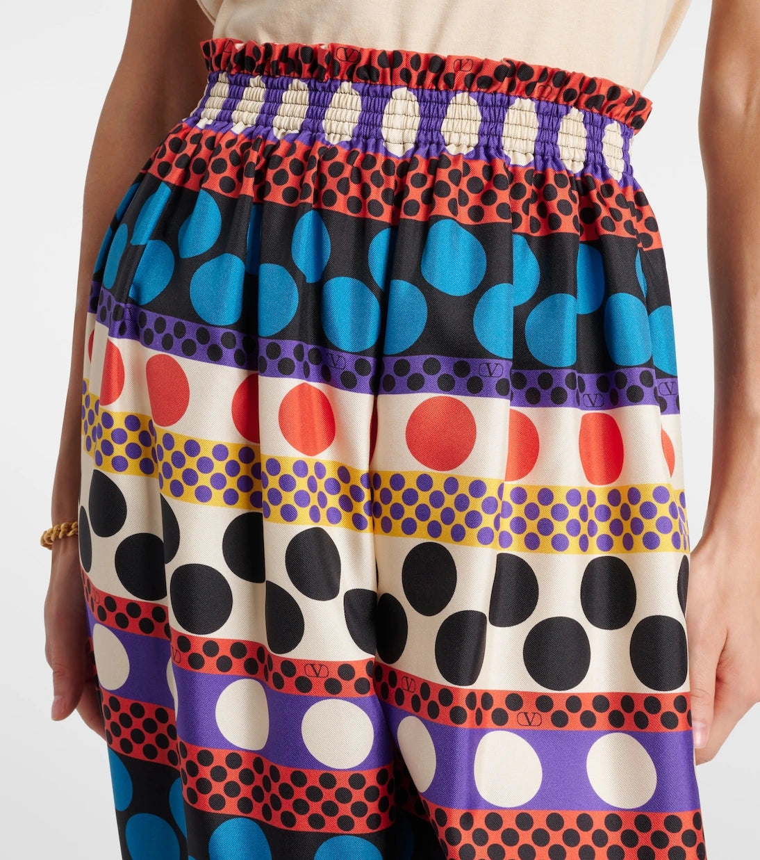 Valentino - Printed silk culottes