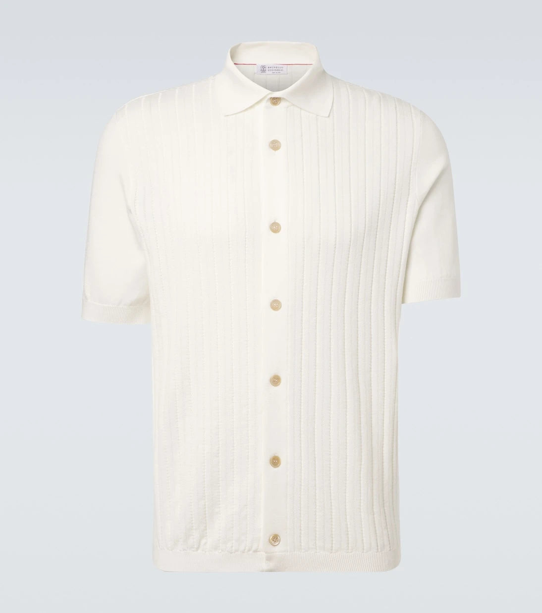Brunello Cucinelli - Ribbed-knit cotton shirt