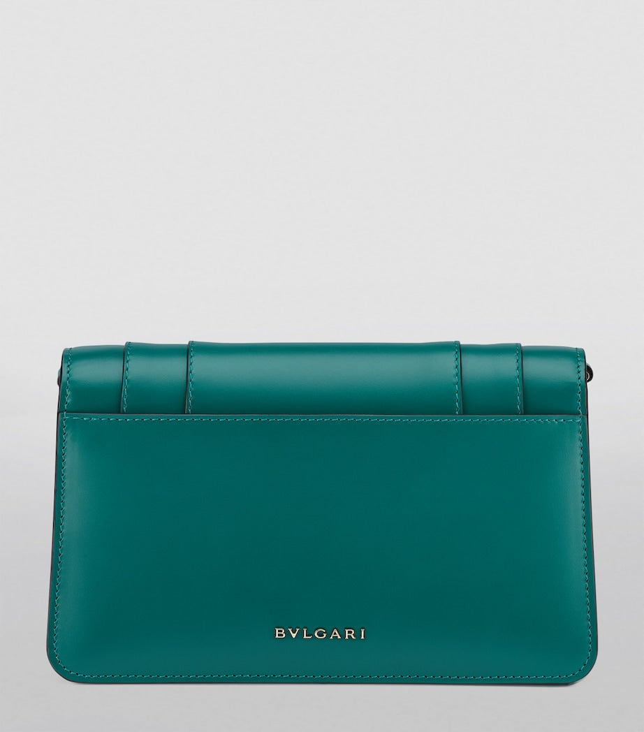 Bvlgari Green Leather Serpenti Forever East-West Shoulder Bag