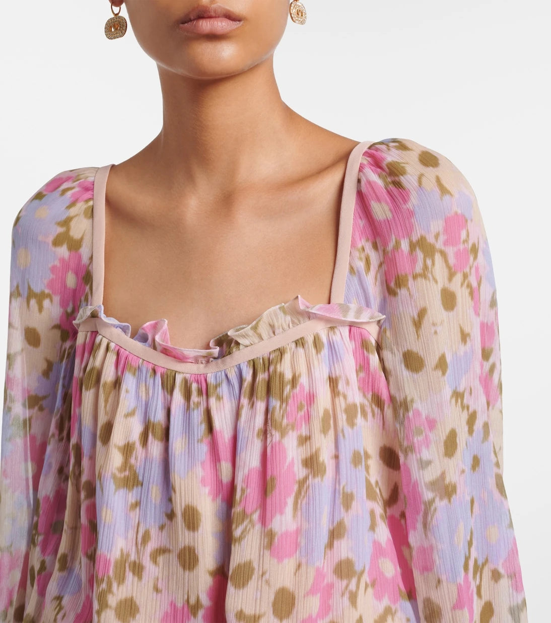 Valentino - Floral silk georgette blouse
