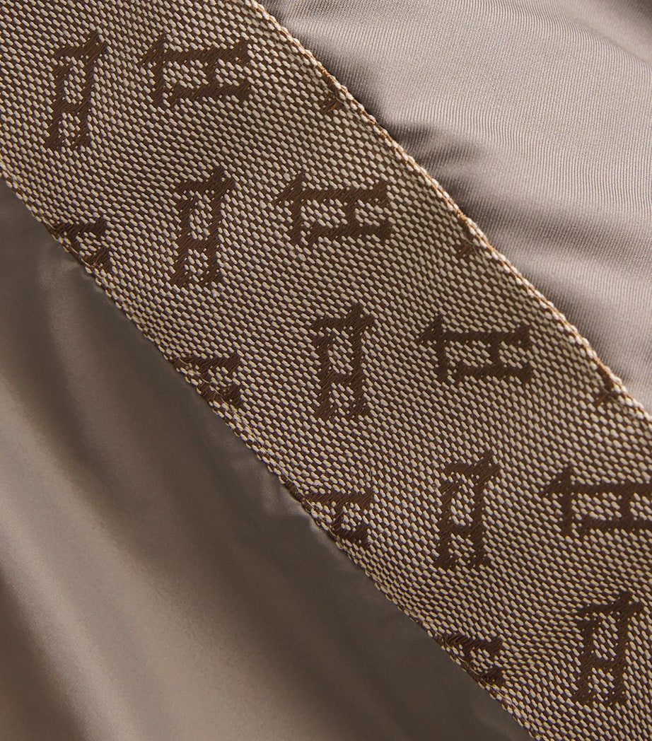 Brown Down Bomber Jacket