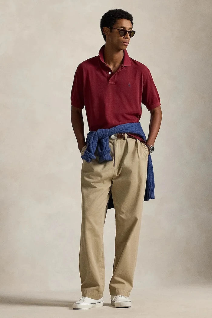 Памучна тениска с яка Polo Ralph Lauren