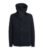 Moncler Blue Double-Layered Hooded Arras Jacket