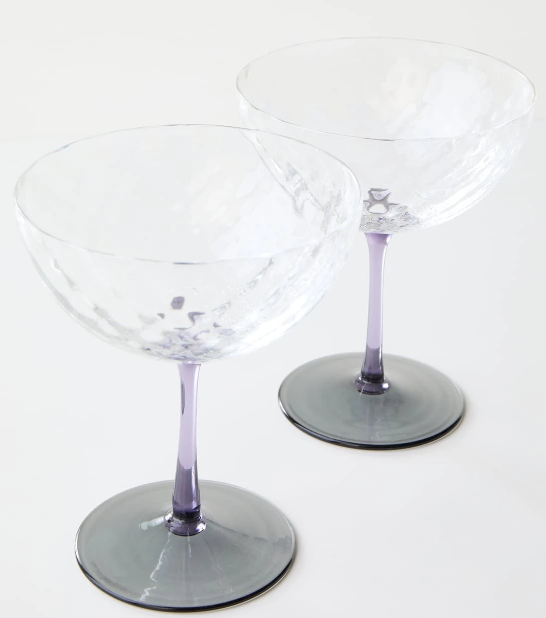 NasonMoretti - Set of 2 glass champagne bowls