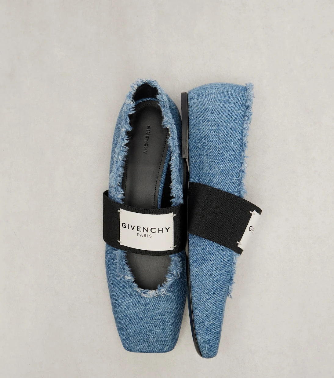 Givenchy - Sliced Square denim ballet flats