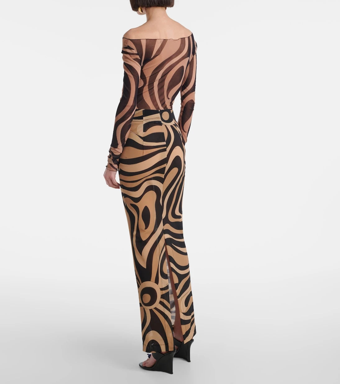 Pucci - Printed semi-sheer maxi skirt