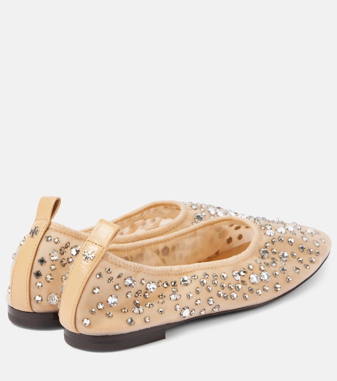 Tory Burch - Crystal-embellished mesh ballet flats