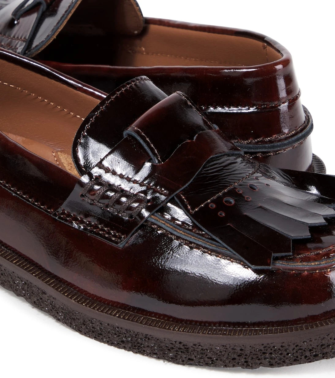PèPè - Fringed patent leather penny loafers