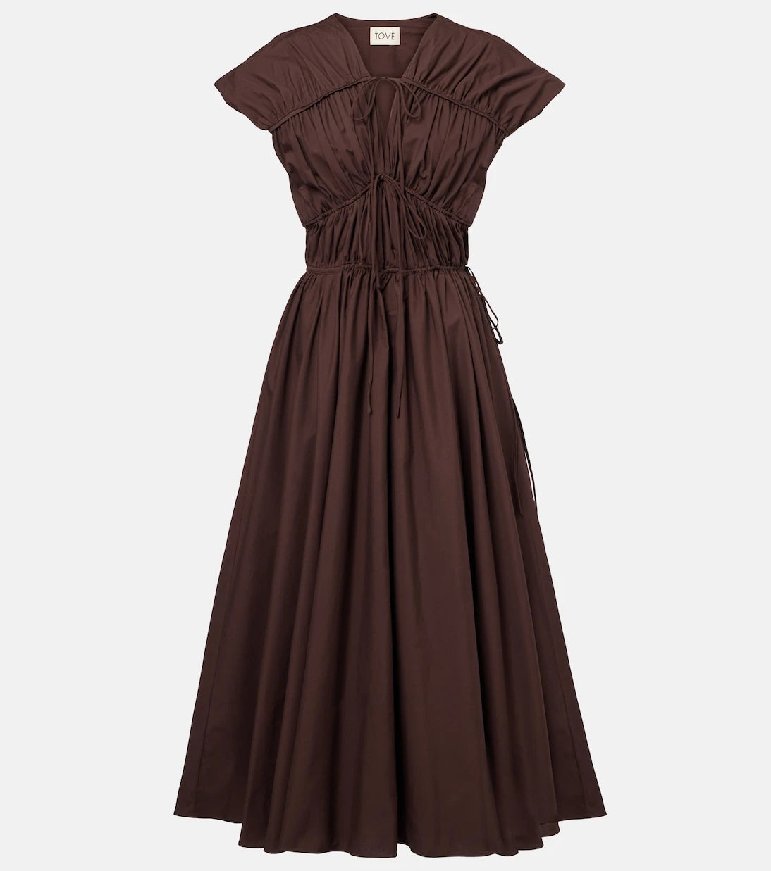 Tove - Ceres gathered cotton midi dress