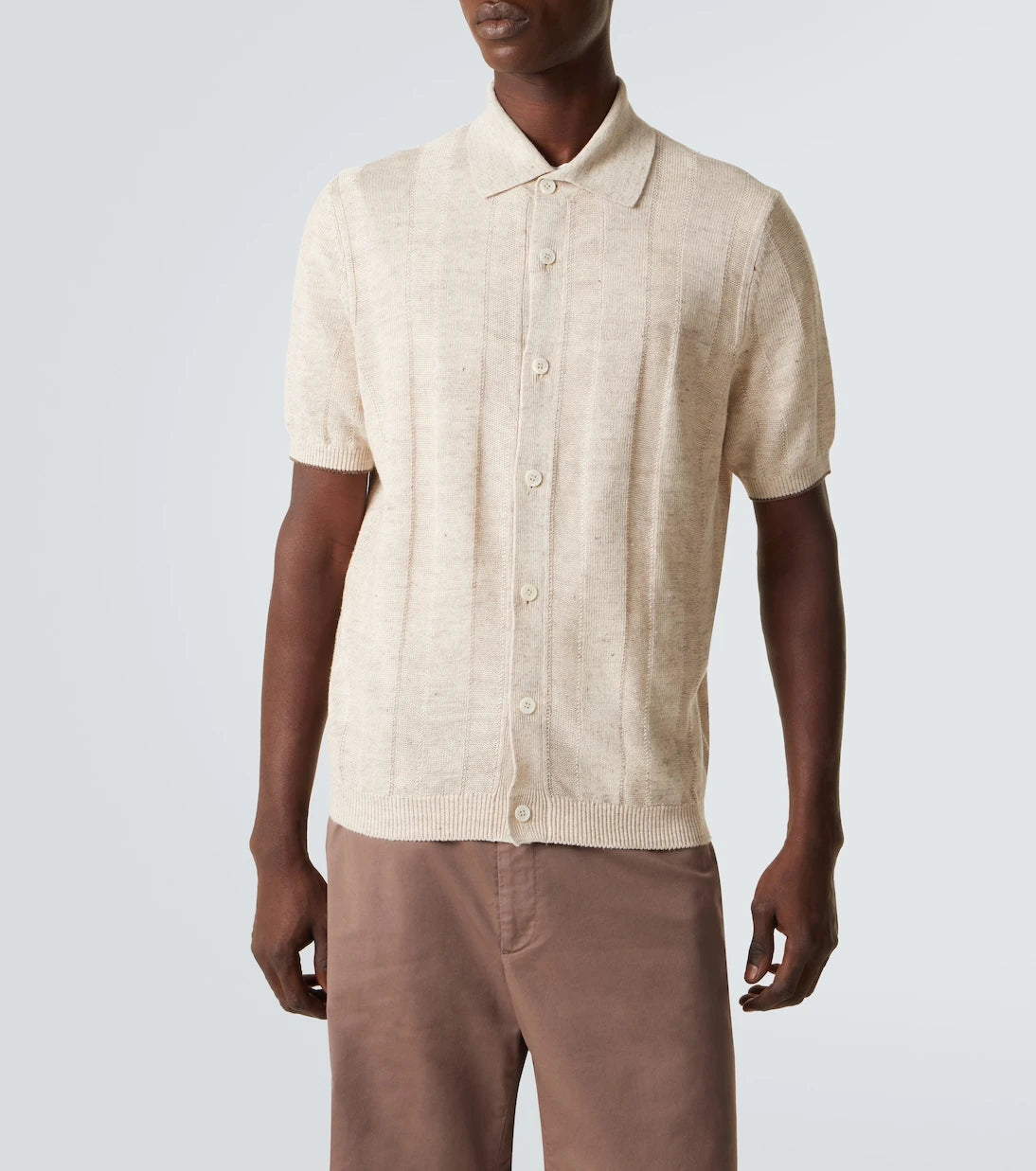 Brunello Cucinelli - Linen and cotton polo sweater