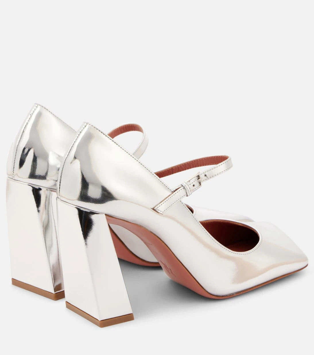 Amina Muaddi - Charlotte 95 leather Mary Jane pumps