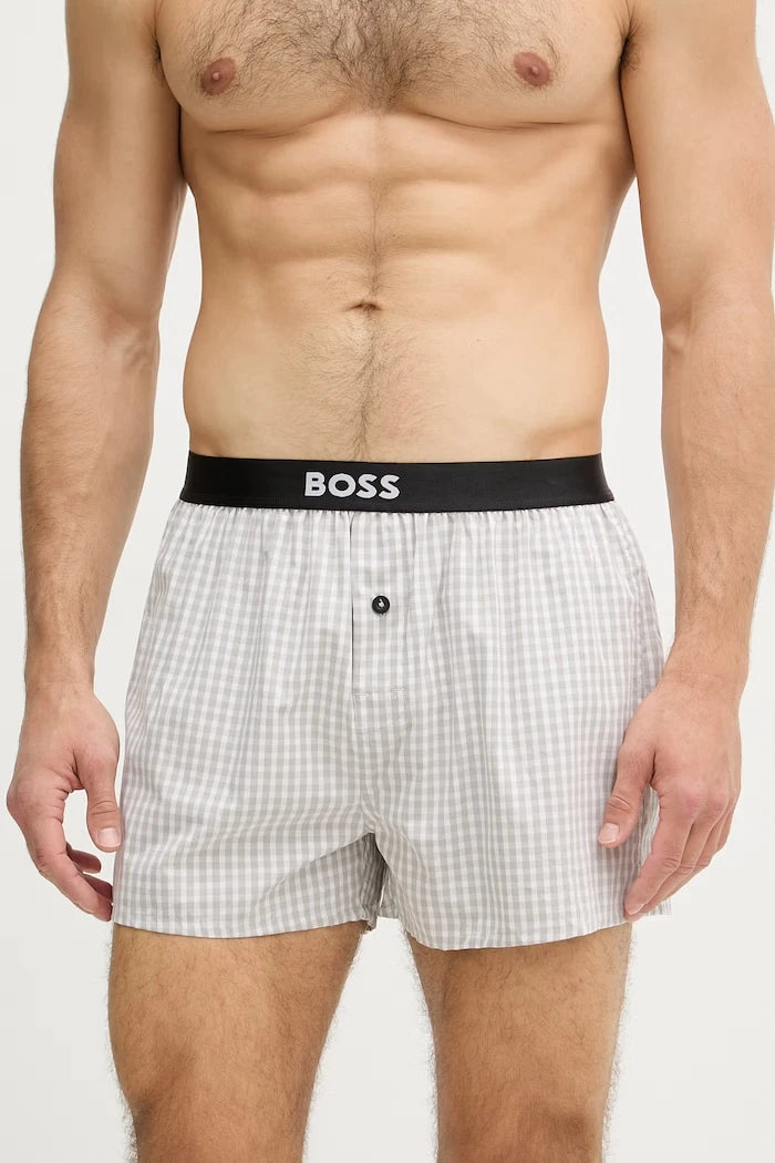 BOSS боксерки мъжки от памук 2P Boxer Shorts EW 2 броя
