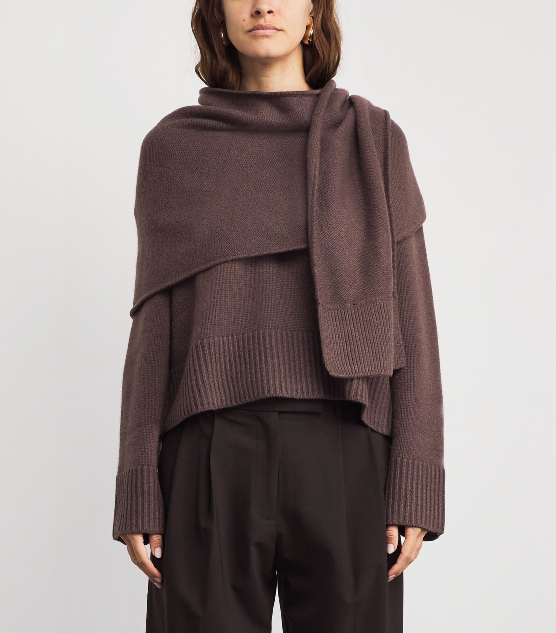 Wool-Cashmere Elson Scarf Sweater