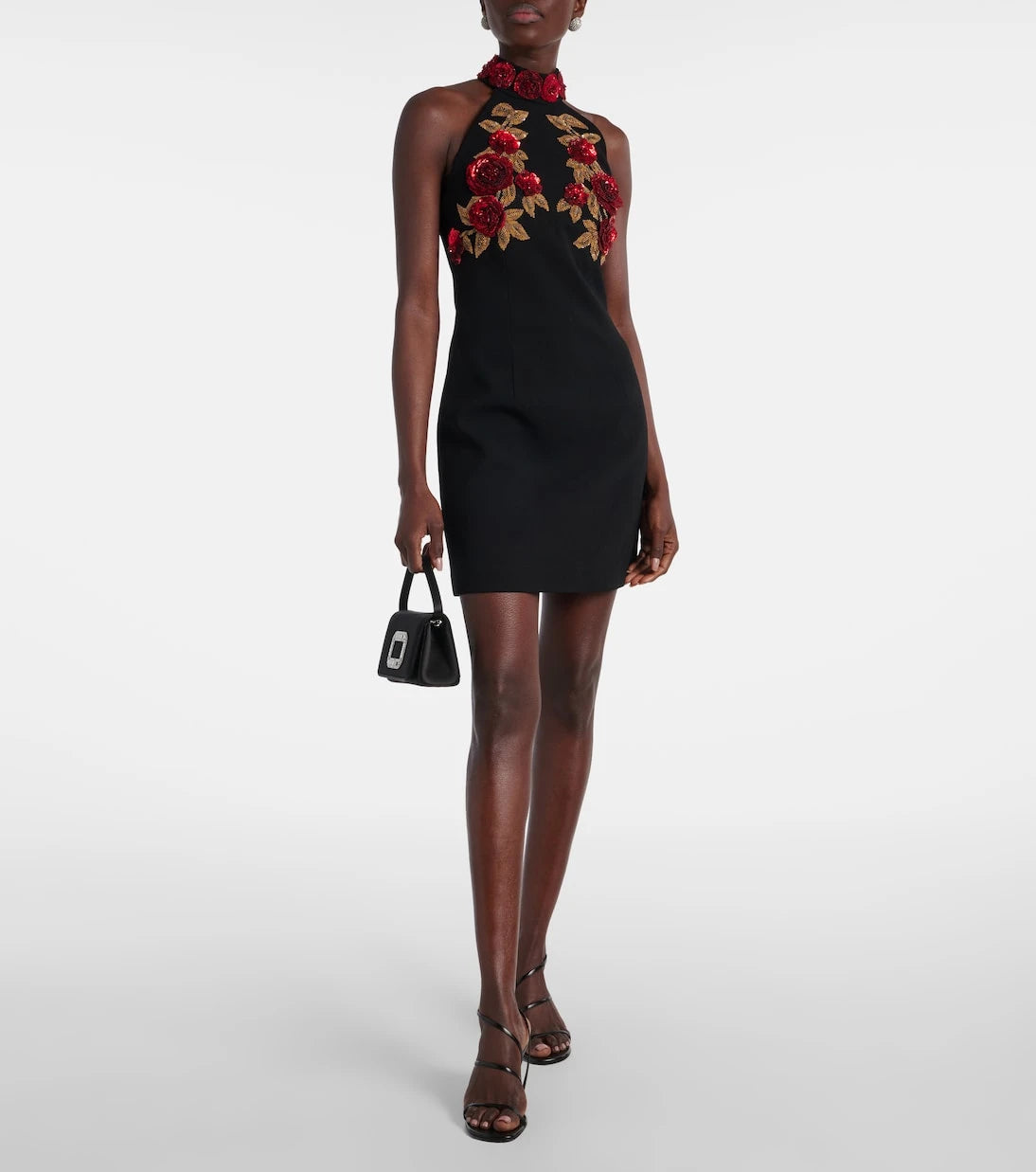 Rebecca Vallance - Rosetta floral-appliqué minidress