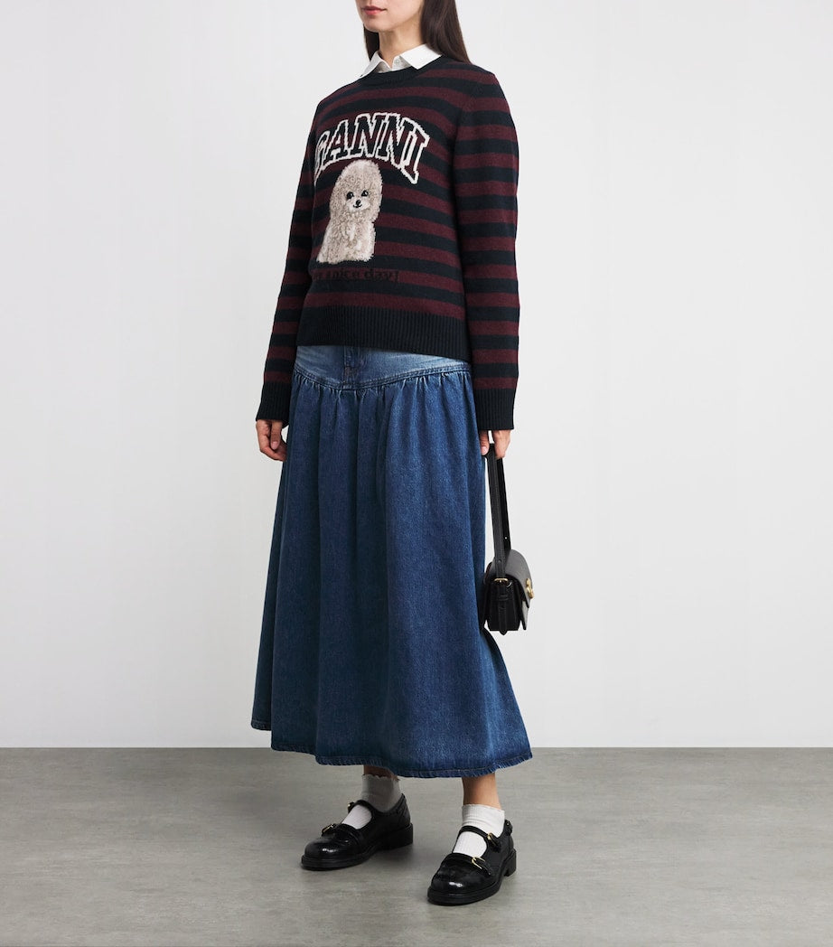 Wool-Blend Jacquard Poodle Sweatshirt