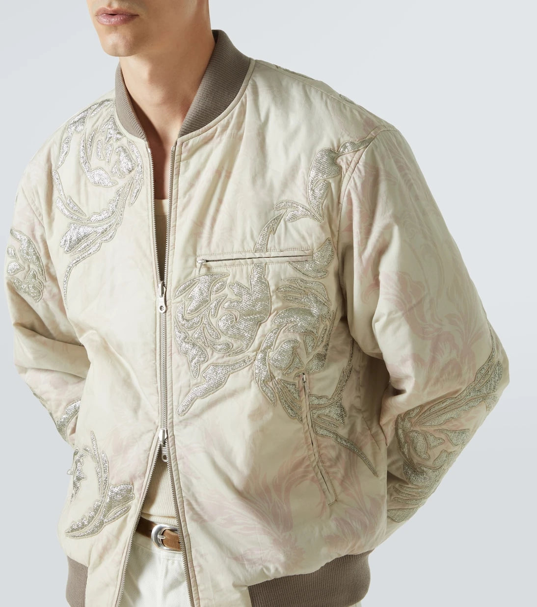 Dries Van Noten - Embroidered cotton bomber jacket