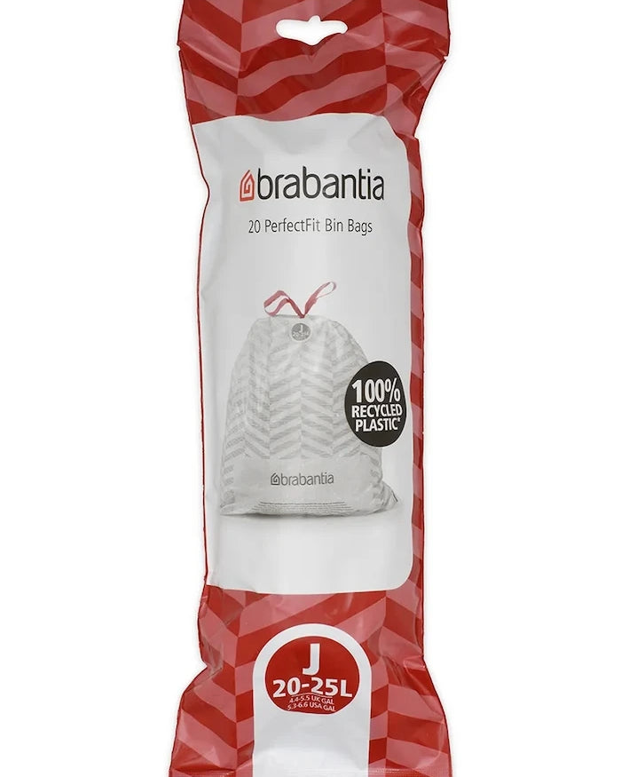 Brabantia PerfectFit Çöp Torbaları, J, 20-25 L, 6 x 20 adet