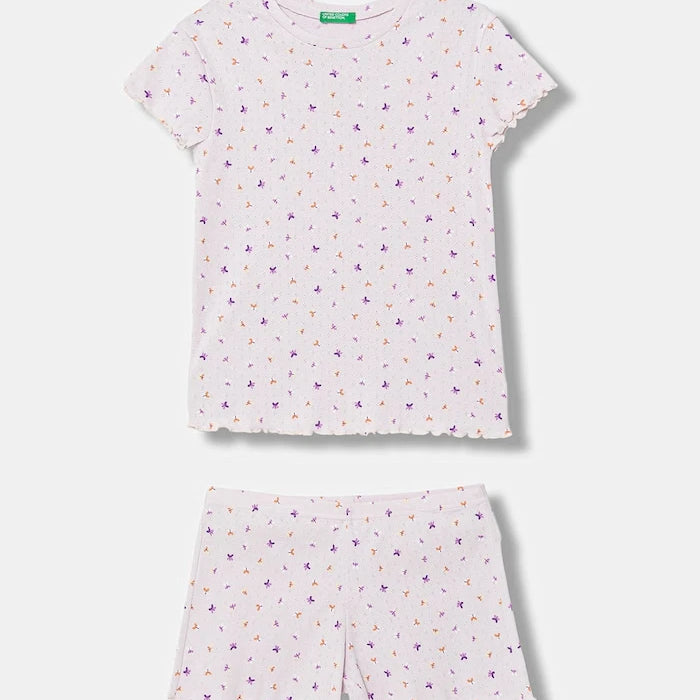 United Colors of Benetton çocuklar için iki parçalı pamuklu pijama
