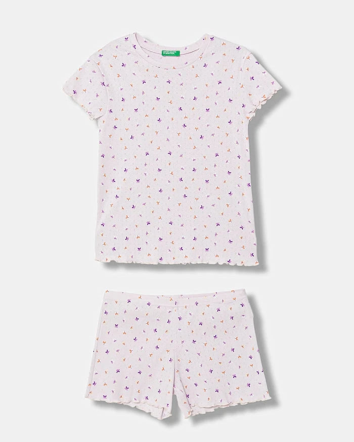United Colors of Benetton çocuklar için iki parçalı pamuklu pijama