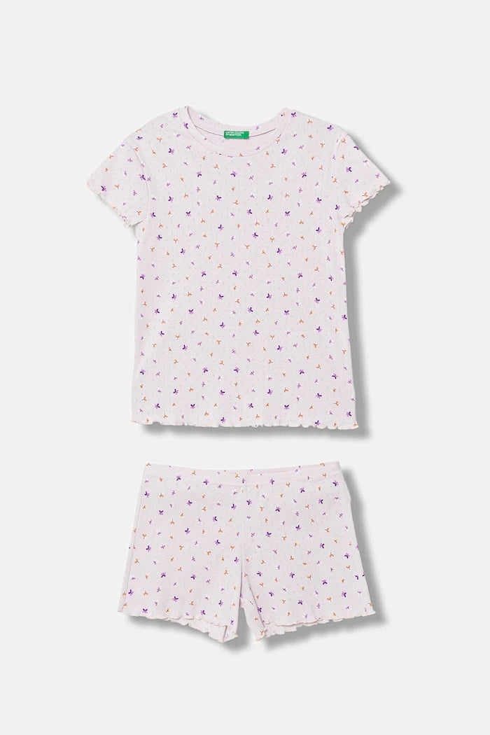 United Colors of Benetton çocuklar için iki parçalı pamuklu pijama