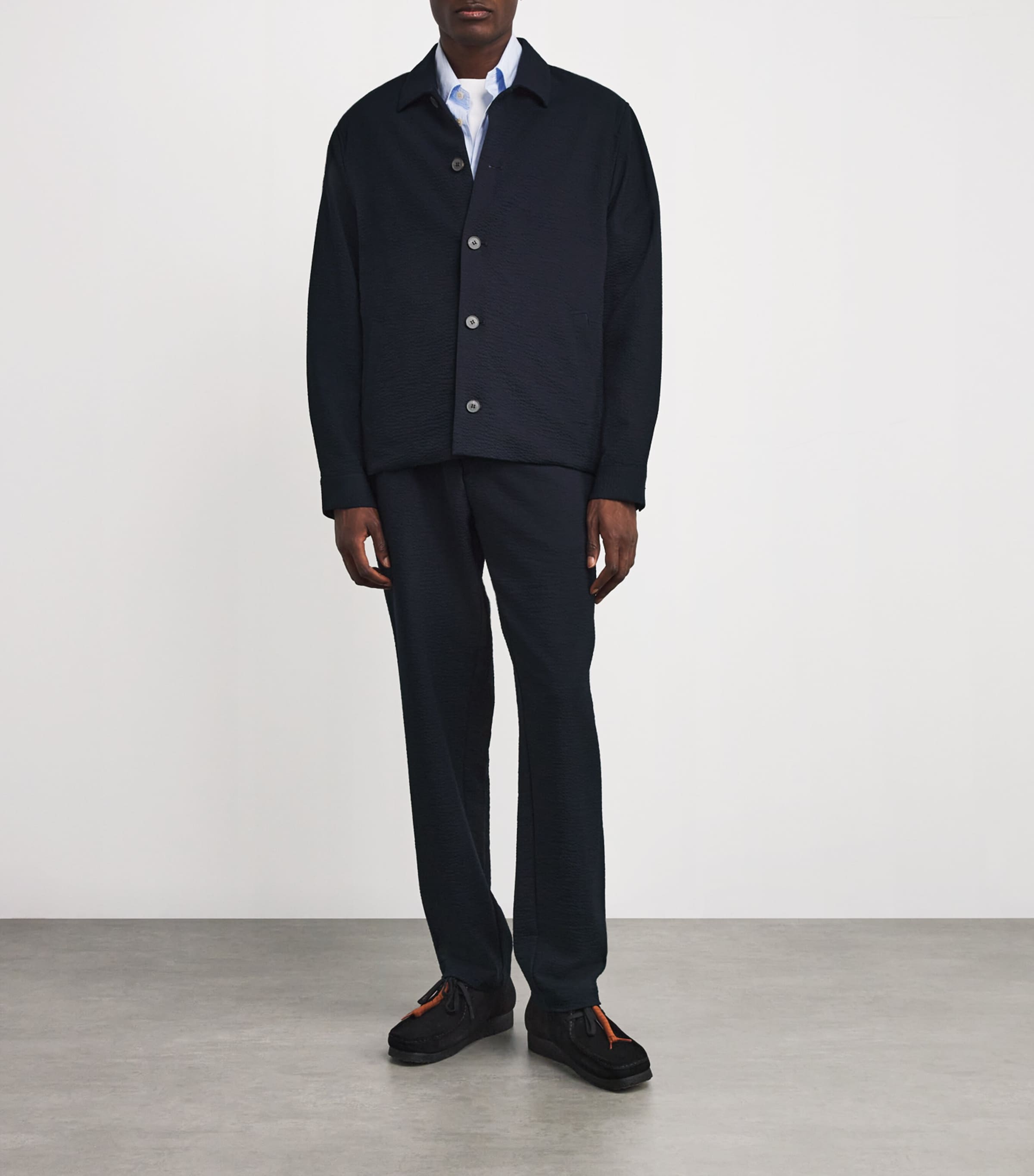 Stretch-Wool Seersucker Jacket BUAA-NAVY