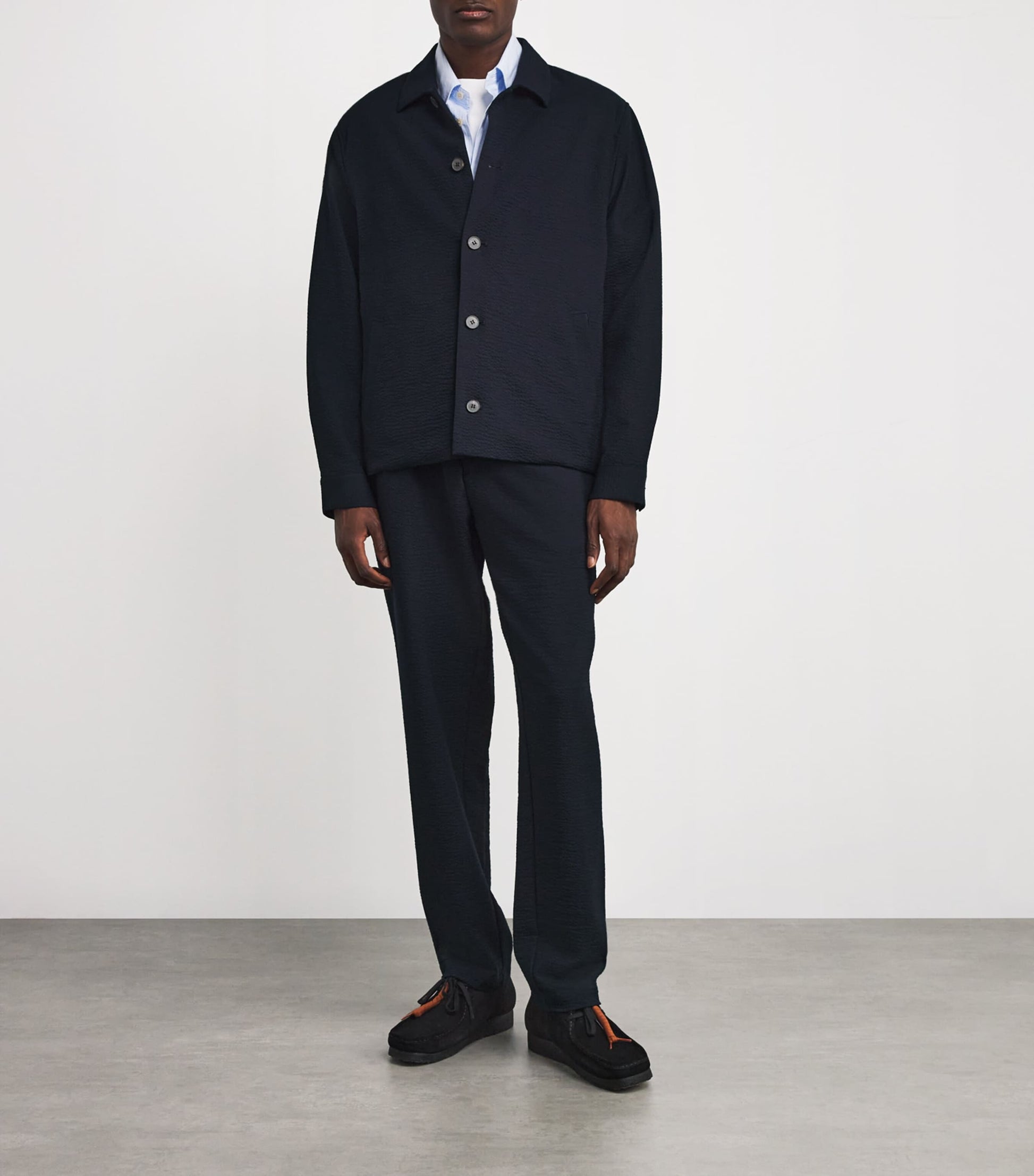 Stretch-Wool Seersucker Jacket BUAA-NAVY