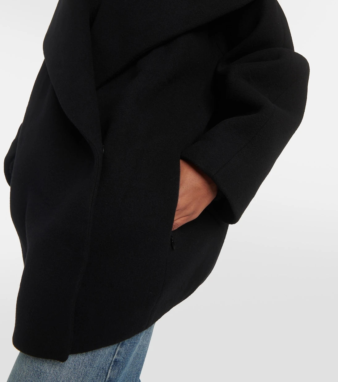 Alaïa - Cocoon wrap virgin wool coat