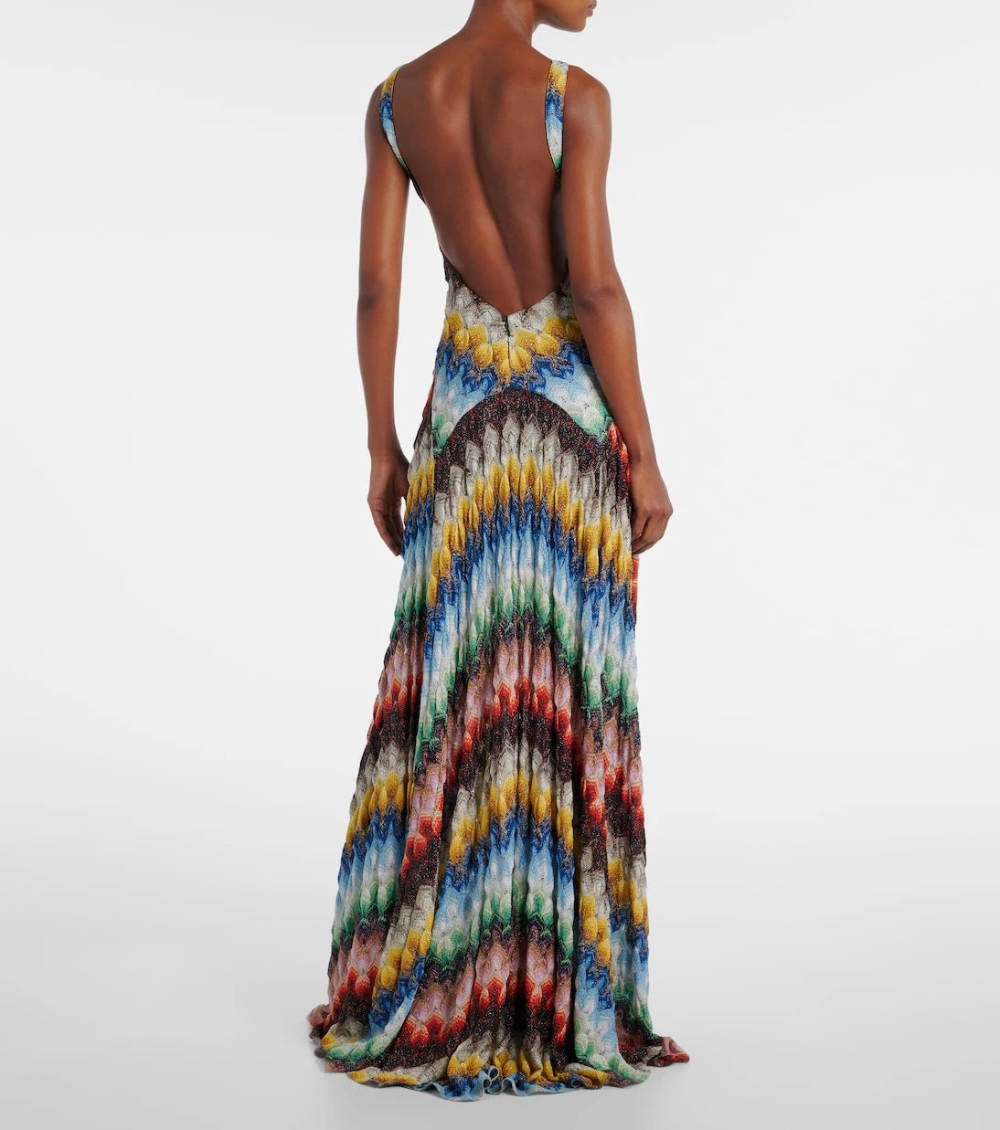 Missoni - فستان ماكسي لاميه مفتوح الظهر