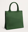 Harrods Green Small Cotton Logo Tote Bag