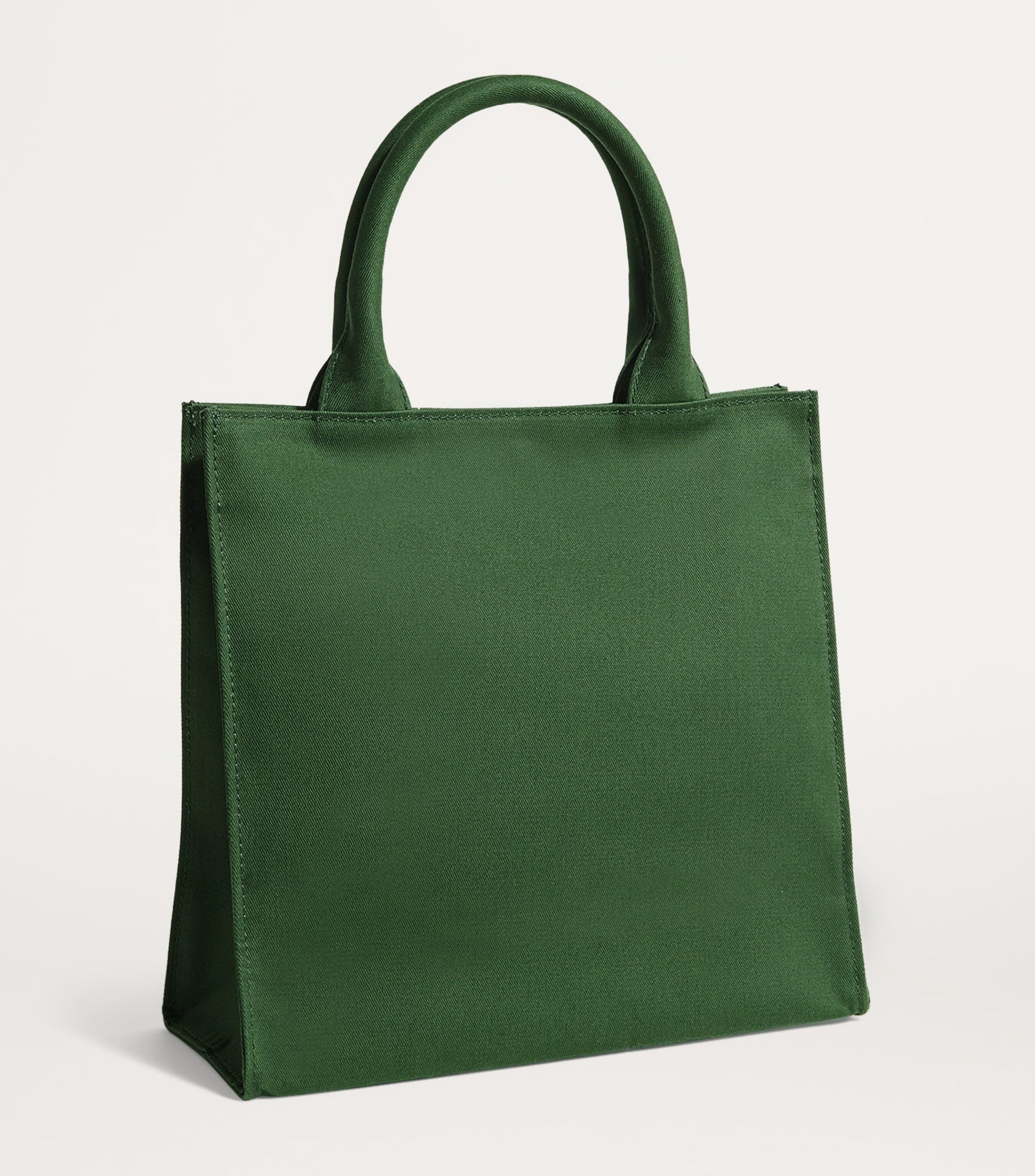 Harrods Green Small Cotton Logo Tote Bag
