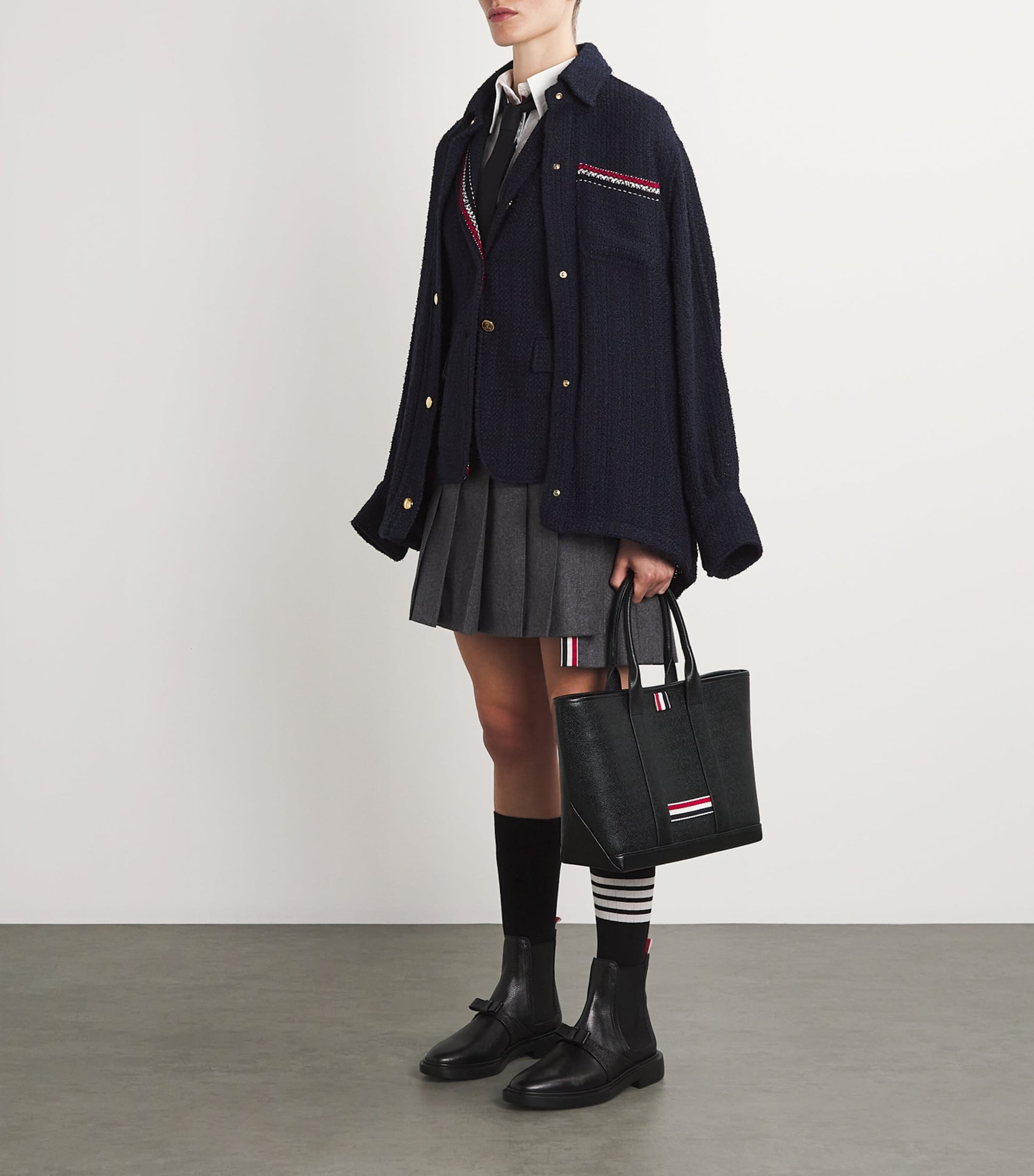 Small Leather Tool Tote Bag