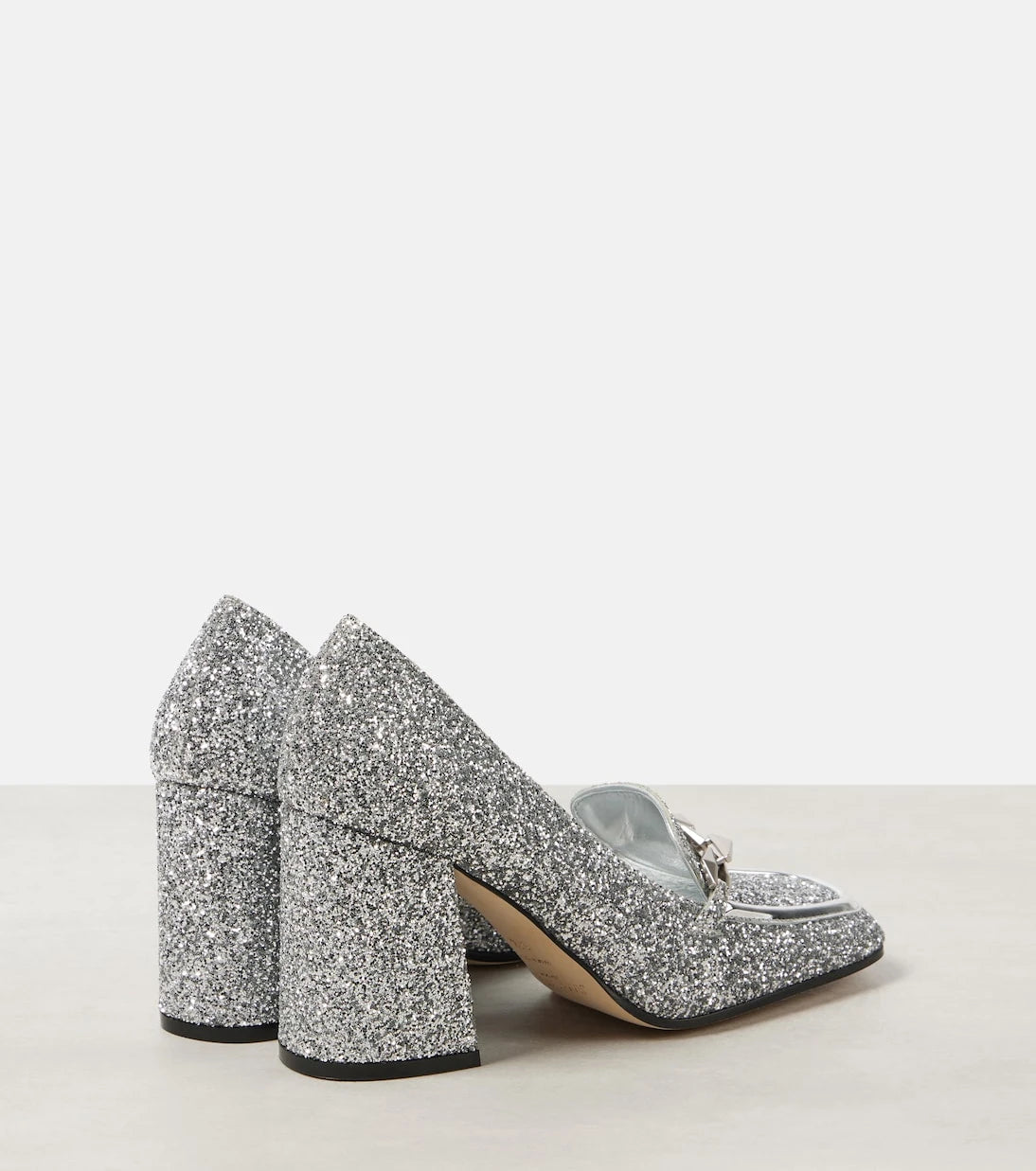 Jimmy Choo - Diamond Tilda 85 glitter loafer pumps