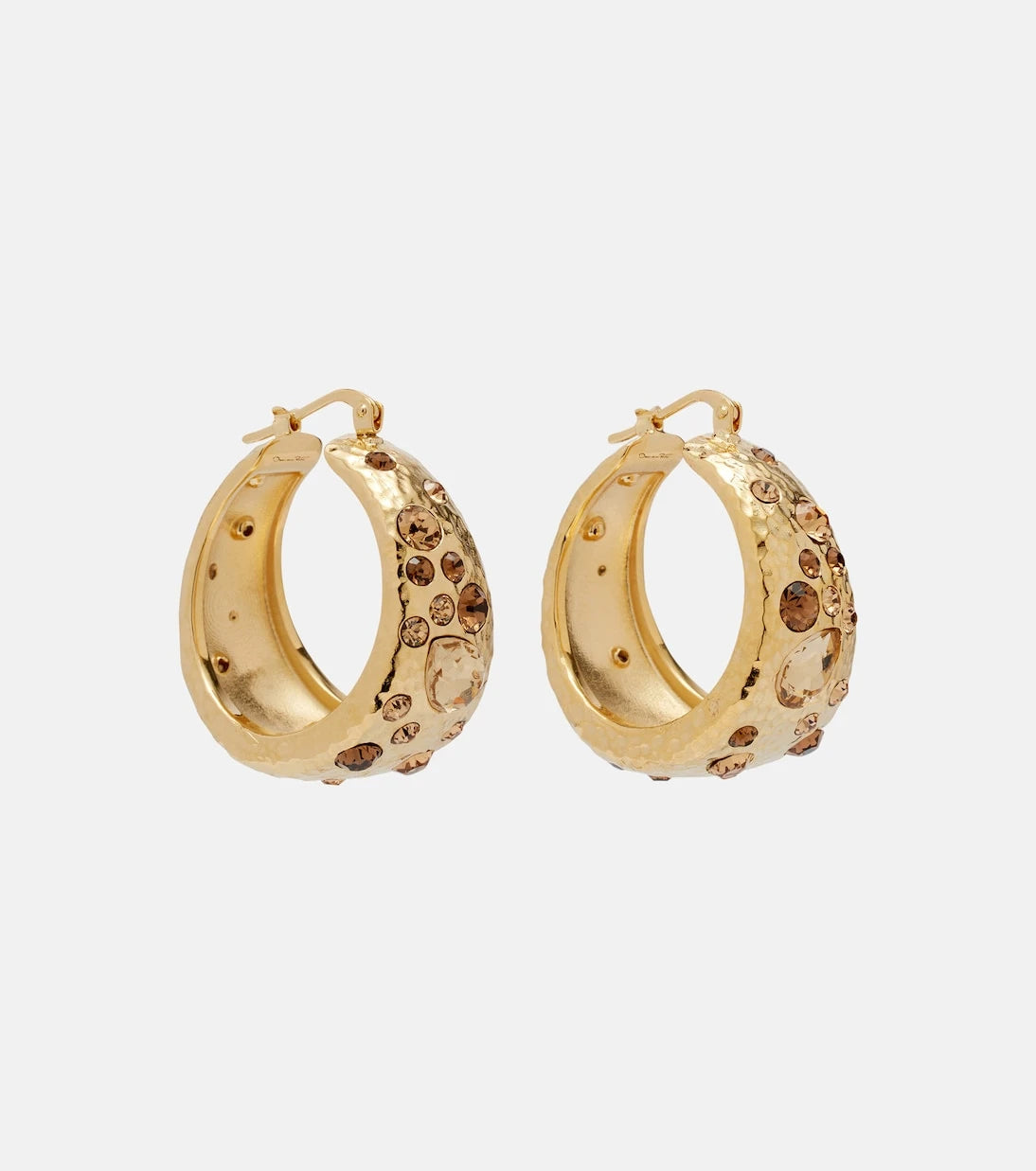 Oscar de la Renta - أقراط هوب مزينة بالكريستال