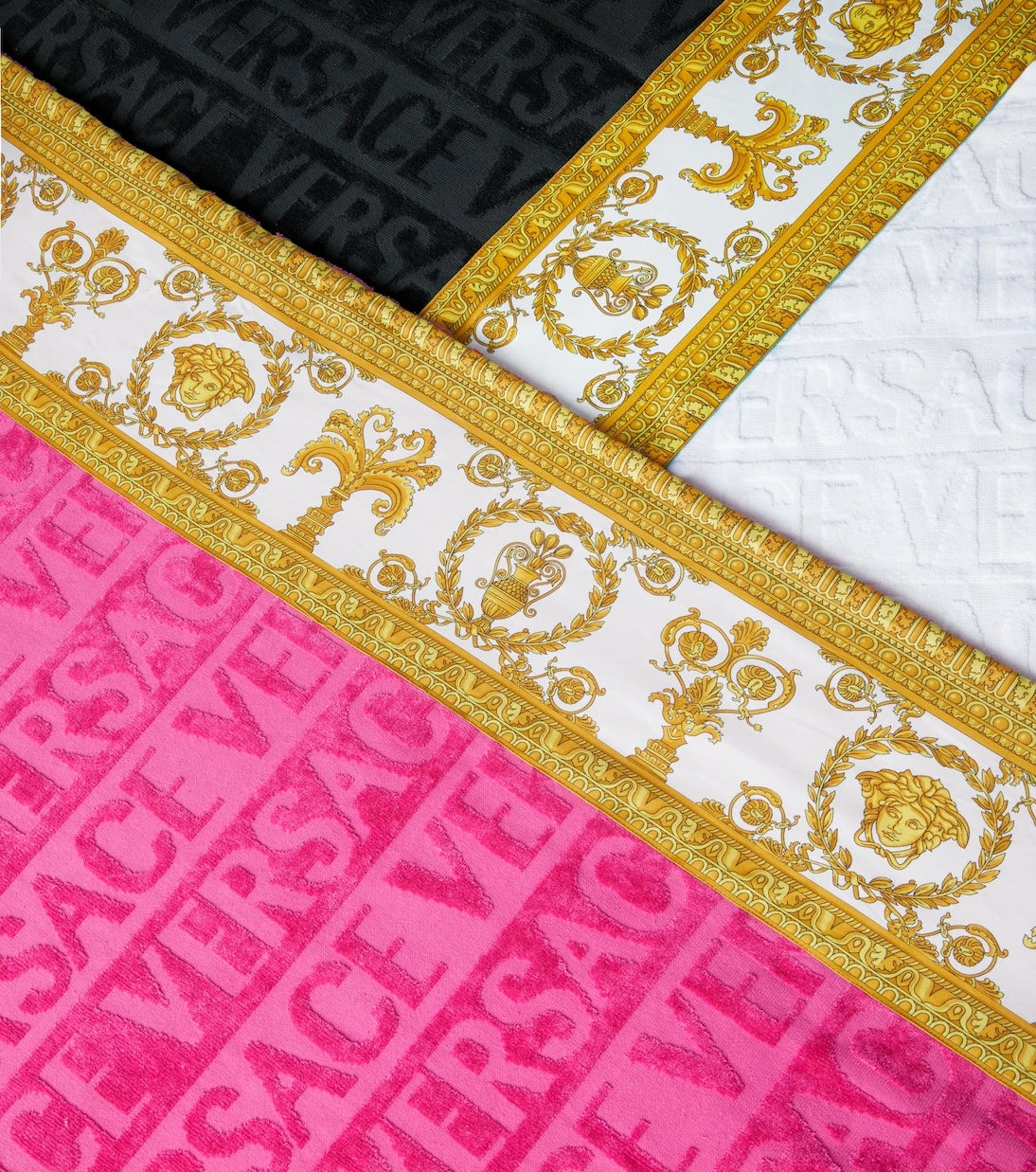 Versace Home - I Love Baroque cotton terry beach towel