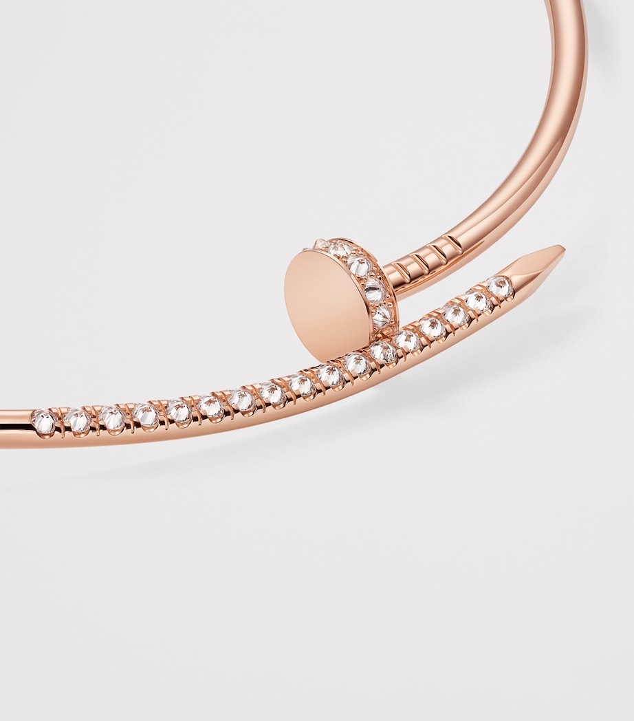 Small Rose Gold and Diamond Juste un Clou Torque Necklace