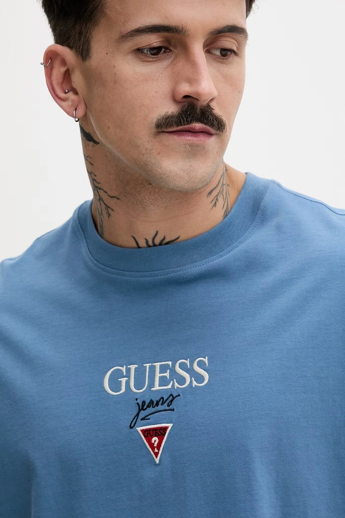 Guess Jeans Erkek Pamuklu Oversize Tişört